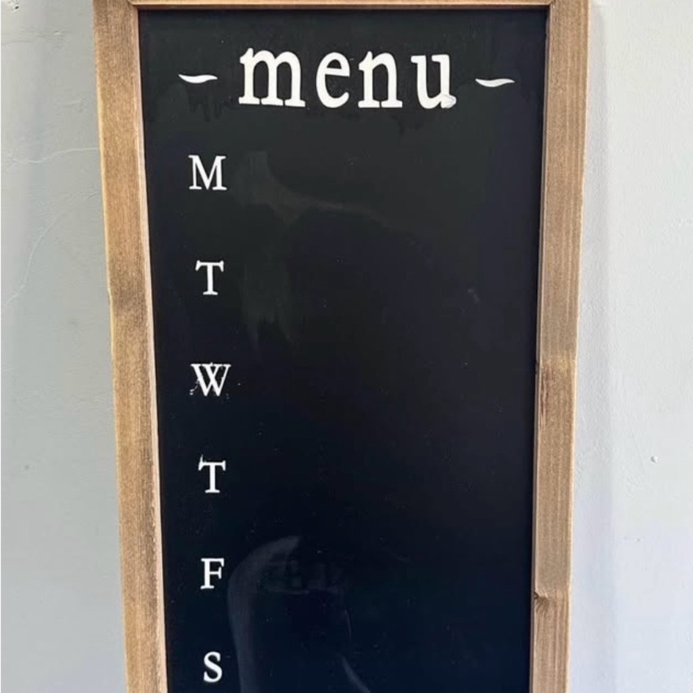 Rustic Wood Menu Chalkboard